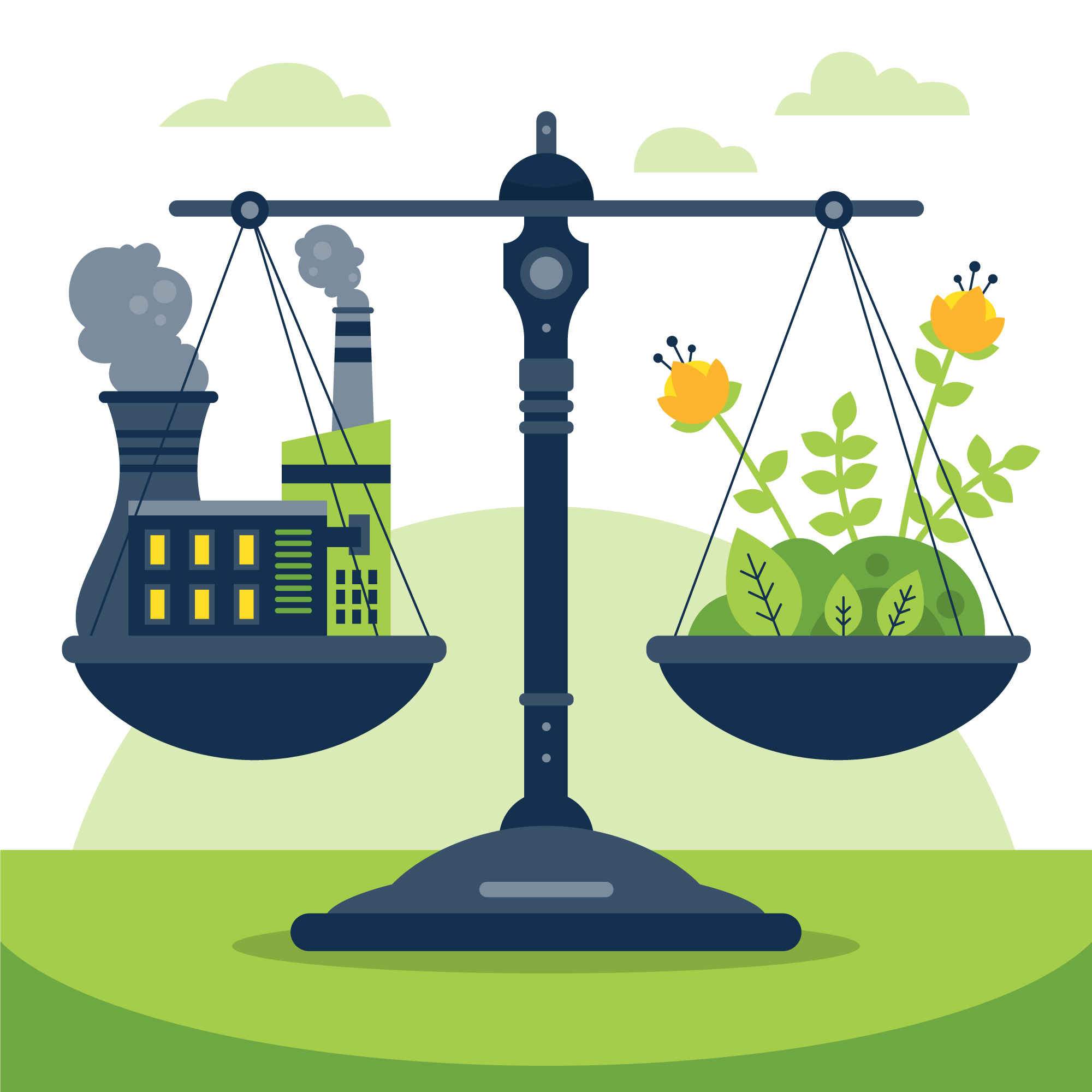 Calculating and measuring the carbon footprint in healthcare and industrial institutions